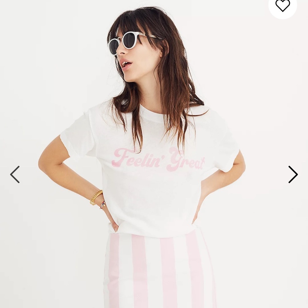 Madewell Rivet and Thread Feelin Great tee small